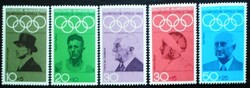 N561-5 / Germany 1968 Olympics Munich stamp set postal clerk