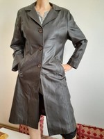 Es deri genuine leather women's long coat l