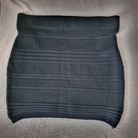 Amisu black knitted mini skirt m