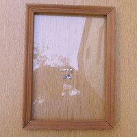 Picture frame with glass, fixing (picture size: 28 x 20 cm.)