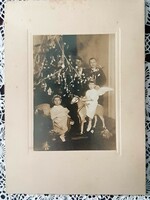 Ritka antik karácsonyi családi fotó 1920- ból