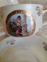 Antique scenic teacup is beautiful
