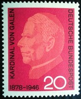N505 / Germany 1966 cardinal von galen stamp postal clerk