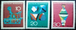 N546-8 / Germany 1968 technology and science stamp series postal clerk
