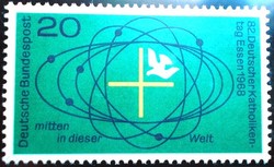 N568 / Germany 1968 Catholic Day in Essen stamp postal clerk