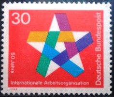 N582 / Germany 1969 labor organization ioa stamp postal clerk