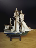 Three-masted sailing ship model