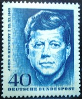 N453 / Germany 1965 john f. Kennedy stamp postman