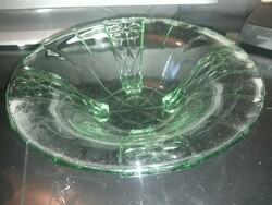 Zöld üveg kínáló / asztalközép