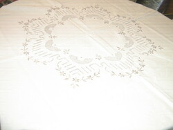 Beautiful tablecloth with elegant embroidered toledo