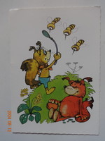 Old postcard with fairy tale characters: a. Based on the Misi Squirrel puppet film (1982)
