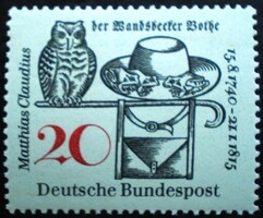 N462 / Germany 1965 matthias claudius stamp postal clerk