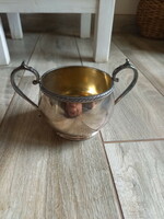 Beautiful antique silver-plated sugar bowl (17x10.5x11 cm)