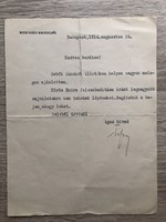 Tisza István arisztokrata politikus országgyűlési képviselő miniszterelnök által aláírt levél