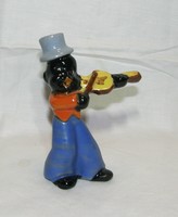 Negro violinist - hops ceramic figure 14 cm