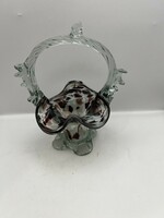 Murano glass basket, size 18 x 10 x 14 cm. 5122