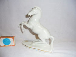 Retro prancing horse porcelain figure, nipp