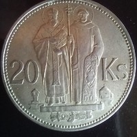 1941 Szlovákia parádés ezüst 20 korona eladó!