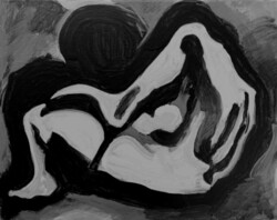 Gábor Tunyogi: decomposition c., Painting nude modern