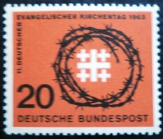 N405 / Germany 1963 Lutheran Church Day stamp postal clerk