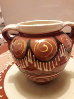 Ceramic tile pattern potter's glaze silke vase 16x15 cm.