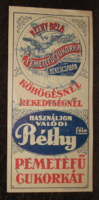 Réthy's fennel candy antique counting slip
