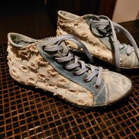 Cool denim shoes with rhinestones 38
