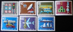 N468-74 / Germany 1965 transport exhibition stamp series postal clerk