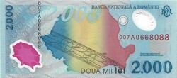 2000 lei 1999 Napfogyatkozás Románia 3. aUNC hajtatlan