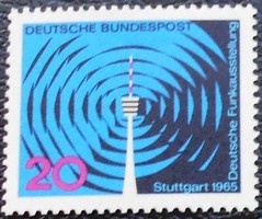 N481 / Germany 1965 radio exhibition stamp postal clerk