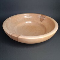 Turned maple wooden bowl