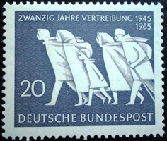N479 / Germany 1965 displaced persons stamp postal clerk