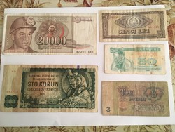 Külföldi bankjegy, fémpénz és emlékérem gyűjtemény eladó