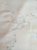Antique, embroidered cotton cushion cover, 79 x 73 cm