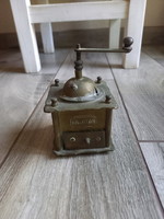 Wonderful antique copper toy coffee grinder (12x7 cm)