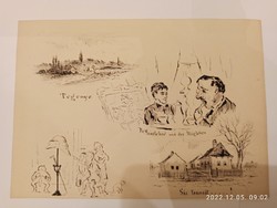 Árpád Bornemissza (1848-1885) 4 ink drawings, each signed and dated on the back