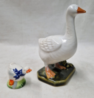 Small and large ceramic goose for sale together in perfect condition