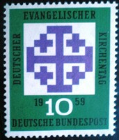 N314 / Germany 1959 Lutheran Church Day stamp postal clerk