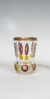 Biedermeier colored glass cup