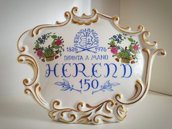 Herend colored Indian basket pattern company sign