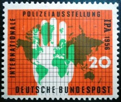 N240 / Germany 1956 international police exhibition stamp postman
