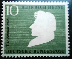 N229 / Germany 1956 heinrich heine stamp postal clerk