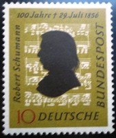 N234 / Germany 1956 Robert Schumann stamp postal clerk