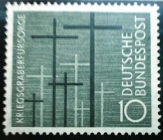 N248 / Germany 1956 care of war graves stamp postal clerk