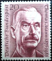 N237 / Germany 1956 thomas mann stamp postal clerk