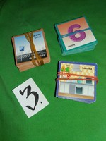 Retro különböző gyártmányú és témájú MEMÓRIA kártya 4 pakli csomagban EGYBEN a képek szerint 2