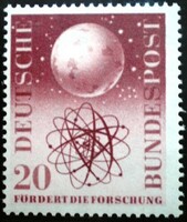 N214 / Germany 1955 scientific research stamp postal clerk