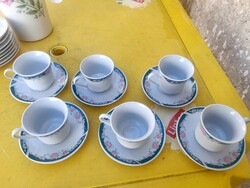 Coffee set with a rose pattern