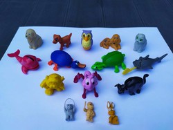 15 animal figures, kinder ferrero figure collection