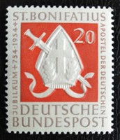 N199 / Germany 1954 Bonifatius stamp postal clerk